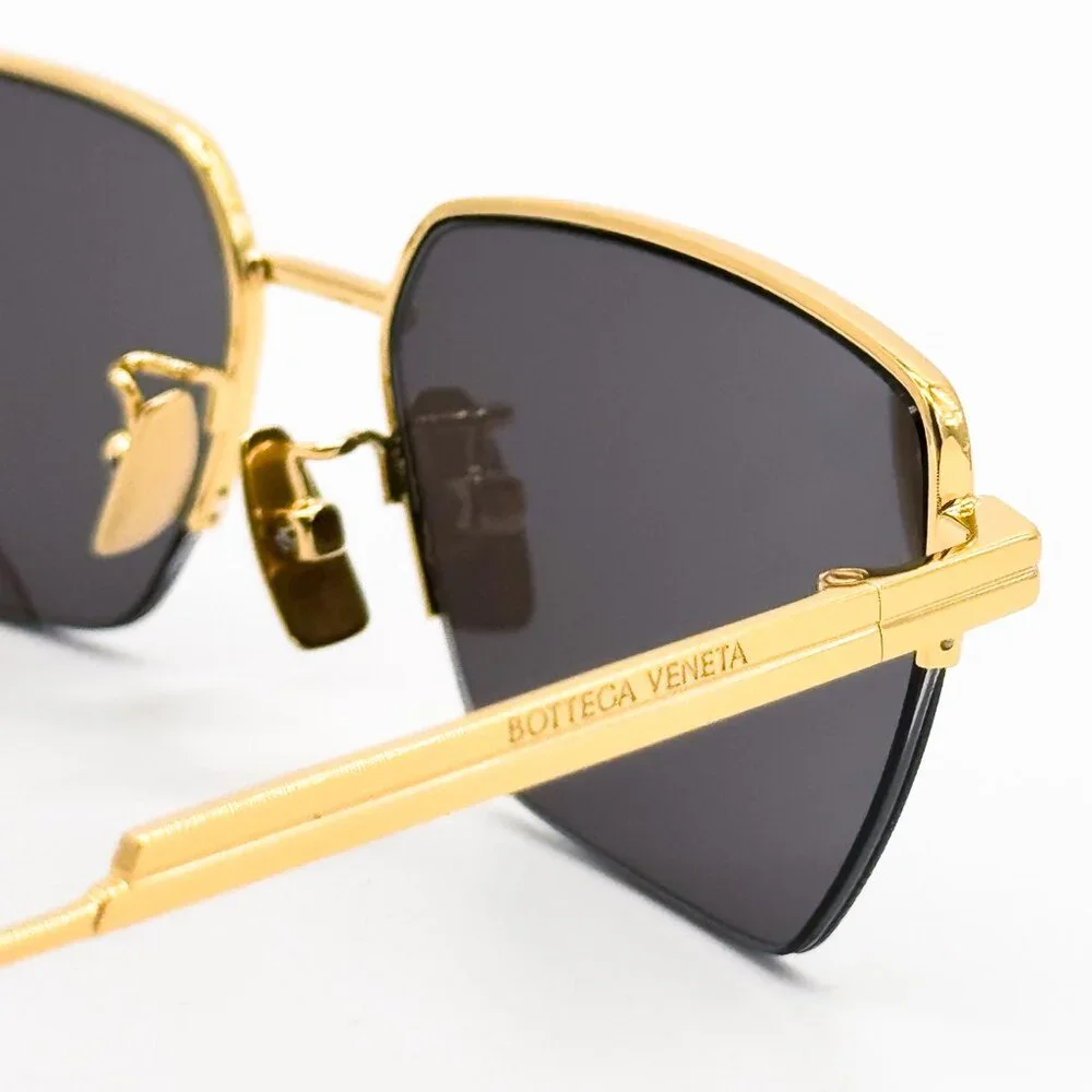 NEW BOTTEGA VENETA BV1107S 004 UNISEX GOLD GREY SUNGLASSES BOTTEGA VENETA